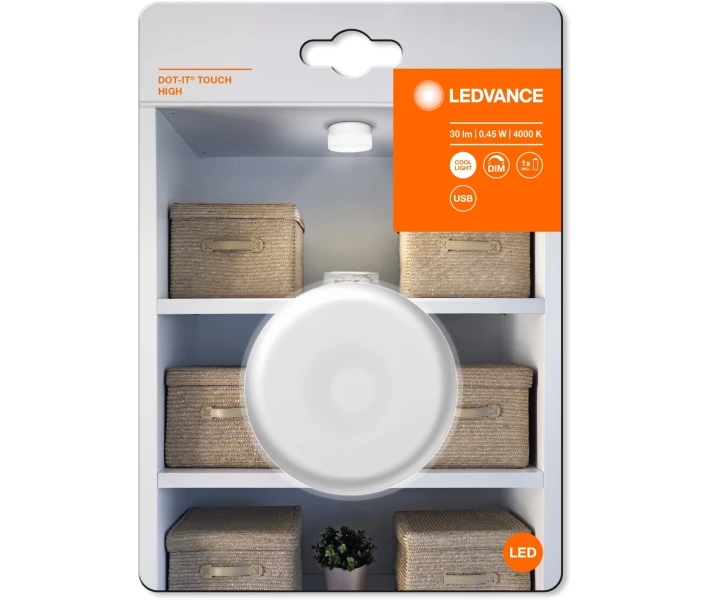 Фото - нічник Нічник LEDVANCE DOT-IT TOUCH 0,45W 500mAh 4000K білий (4058075399709)