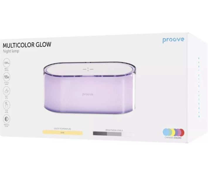 Фото - нічник Нічник з бездротовою зарядкою Proove Multicolor Glow (59545)