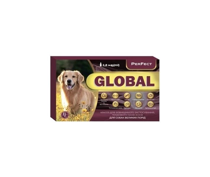 Фото - протипаразитарний засіб для собаки Краплі PerFect Global 2,8 мл для собак(4820138347879)