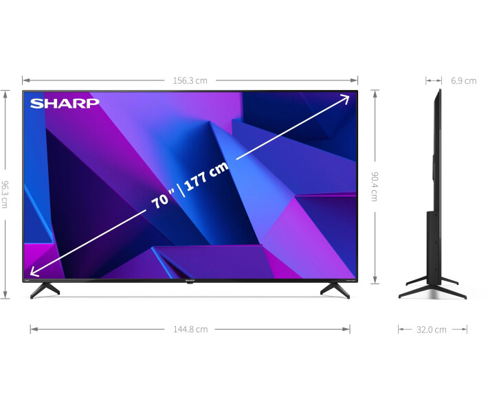 Фото - телевізор Телевізор Sharp 70FN2EA (4T-C70FN2EL2AB)
