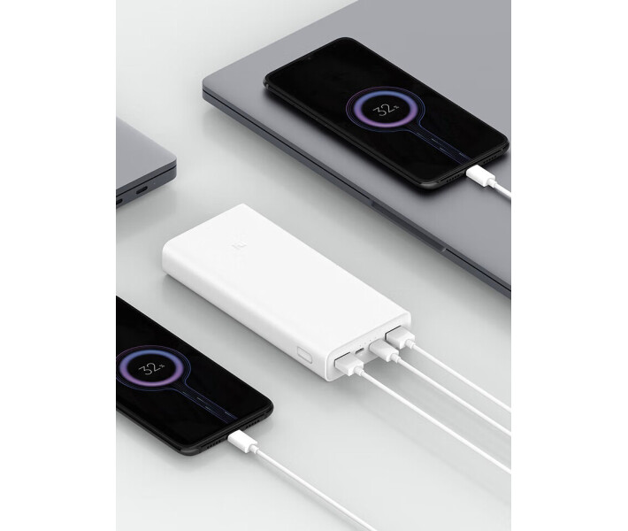 Фото - універсальну мобільну батарею Power Bank Mi PB3 20000mAh 18W(PLM18ZM) White