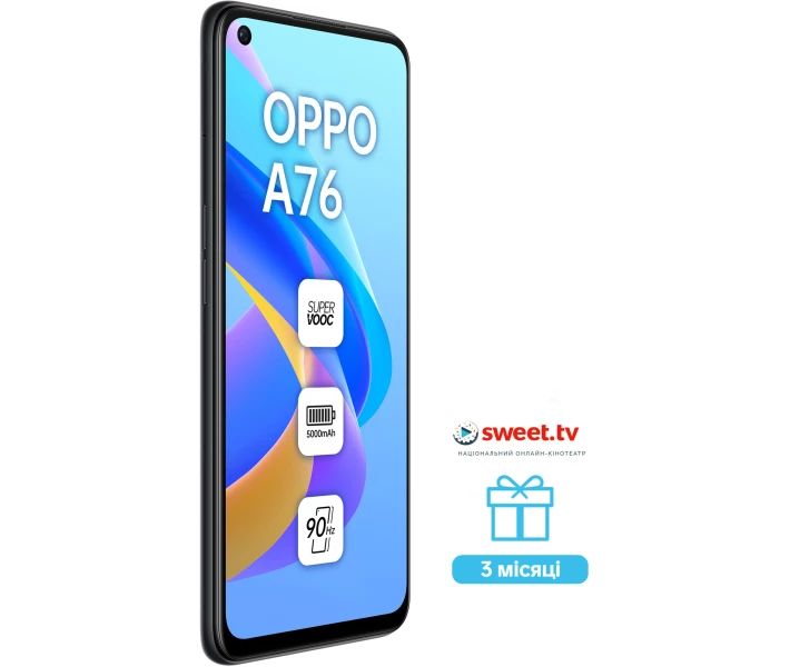 Фото - Смартфони і мобільні телефони OPPO A76 4/128Gb Glowing Black