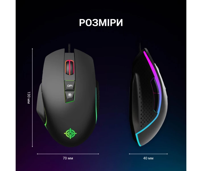 Фото - мишку для ноутбука Миша ігрова GamePro Nitro USB Black (GM365)