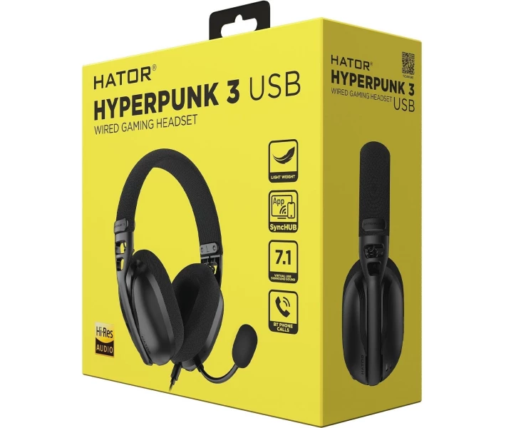 Фото - навушники Навушники HATOR Hyреrpunk 3 Hi-Res (ESH10) Black