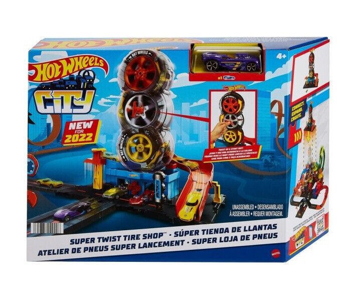 Фото - іграшковий гараж, паркінг, трек Ігровий набір Hot Wheels City Запаморочливі трюки на шиномонтажі (HDP02)