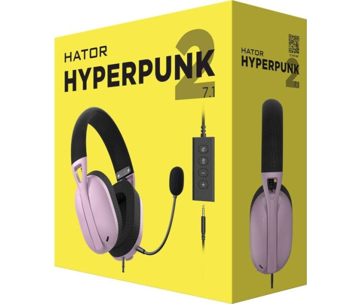 Фото - навушники Навушники HATOR Hyperpunk 2 USB 7.1 (HTA-849) Black/Lilac