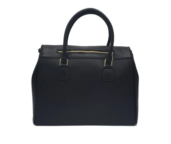 Фото - жіночу сумку Жіноча шкіряна сумка Italian fabric bags +1426 black