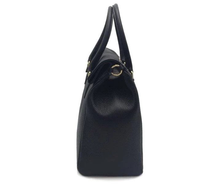 Фото - жіночу сумку Жіноча шкіряна сумка Italian fabric bags +1426 black