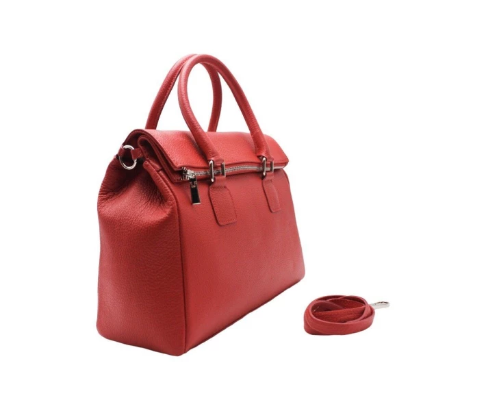 Фото - жіночу сумку Жіноча шкіряна сумка Italian fabric bags 1426 red