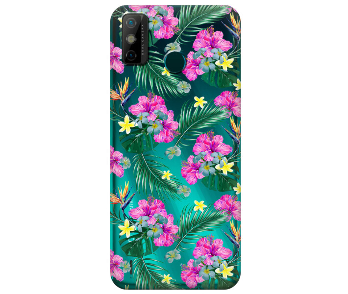 Prozorij Silikonovij Chohol Iswag Dlya Tecno Spark 6 Go Z Malyunkom Tropichni Kviti Ks9429 Kupiti V Allo Ua Cina Vidguki