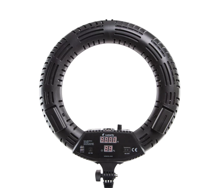 Фото - Кільцеве світло Кільцева LED лампа LUMERTY Premium (45см – 96Вт) на штативі з сумкою, для блогера/селфі/фотографа/візажиста/beauty-майстрів