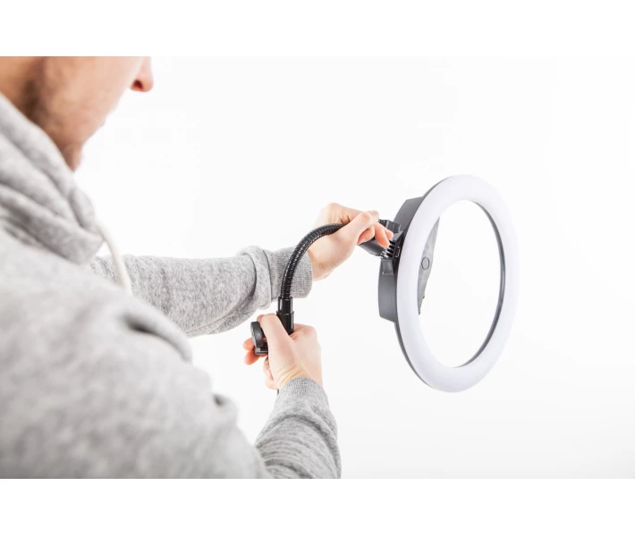 Фото - Кільцеве світло Кільцева LED лампа LUMERTY (45см - 75w) на штативі, для блогера/селфі/фотографа/візажиста/beauty-майстрів