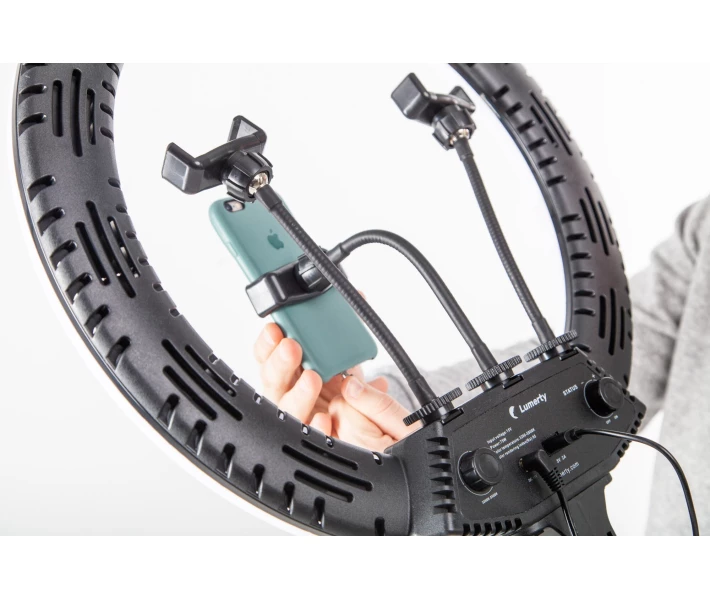 Фото - Кільцеве світло Кільцева LED лампа LUMERTY (45см - 75w) на штативі, для блогера/селфі/фотографа/візажиста/beauty-майстрів