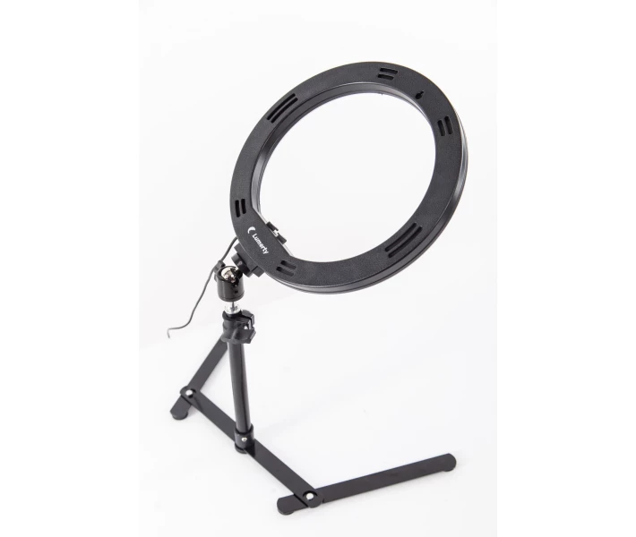 Фото - Кільцеве світло Кільцева LED лампа LUMERTY Mini (25см - 20w) на настільному штативі з утримувачем для телефону, для селфі/блогерів/beauty