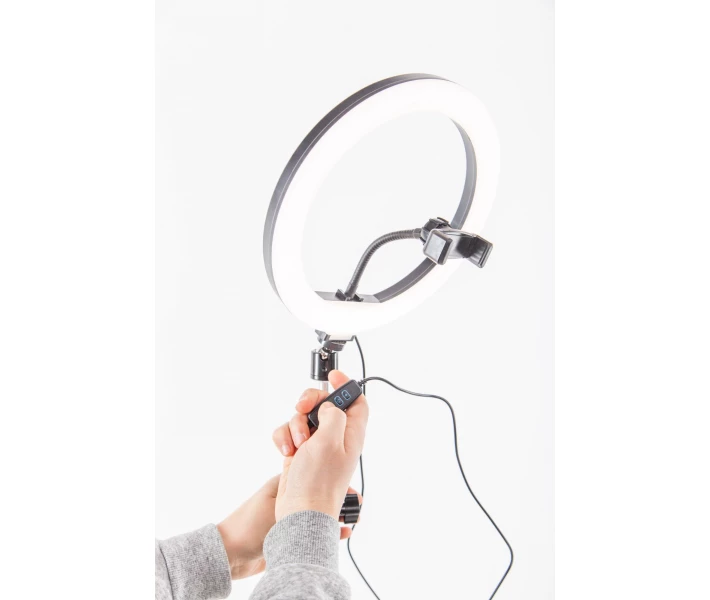 Фото - Кільцеве світло Кільцева LED лампа LUMERTY Mini (25см - 20w) на настільному штативі з утримувачем для телефону, для селфі/блогерів/beauty