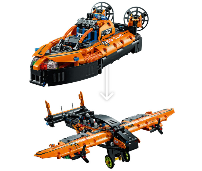 Фото - дитячий конструктор LEGO Technic Рятувальне судно на подушці 457 деталей (42120)