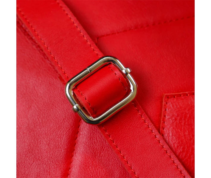 Фото - Рюкзаки Шкіряний жіночий рюкзак SHVIGEL 21х27,5х10 см Червоний