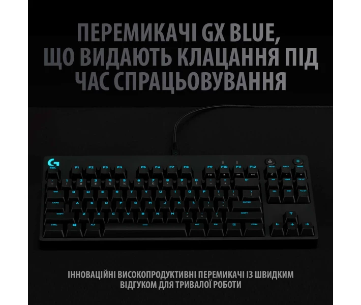 Фото - клавіатуру Клавіатура ігрова Logitech G PRO Mechanical Gaming US Black USB (920-009392)