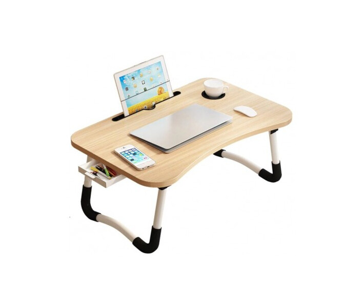 Фото - стіл і підставку для ноутбука Столик для ноутбука з підстаканником розкладний UFT T36 Світле дерево