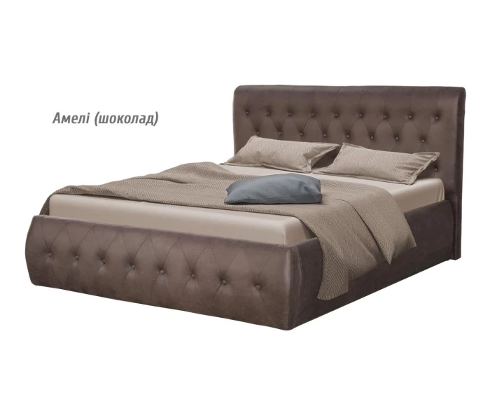 Фото - кровать М'яке ліжко Лагуна New Меблі Сервіс 160х200 см Амелі (шоколад)