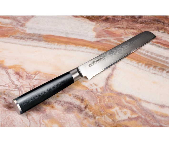 Фото - кухонний ніж Ніж кухонний для хліба 200 мм Samura Damascus (SD-0055)