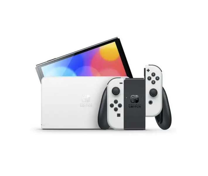 Фото - ігрову консоль Портативна ігрова консоль Nintendo Switch OLED with White Joy-Con [61042]