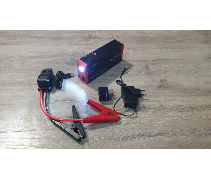Фото - зарядну станцію TC100 Міні зарядна станція 100Вт\год (Jump Starter пусковий струм 1000А, 12В) AC 220В