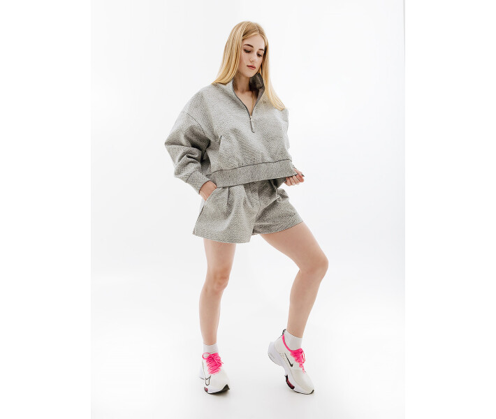Фото - жіночий реглан Жіночий Реглан Nike W NSW TP TFADV QZ NKFWD Сірий M (7dDQ6999-077 M)