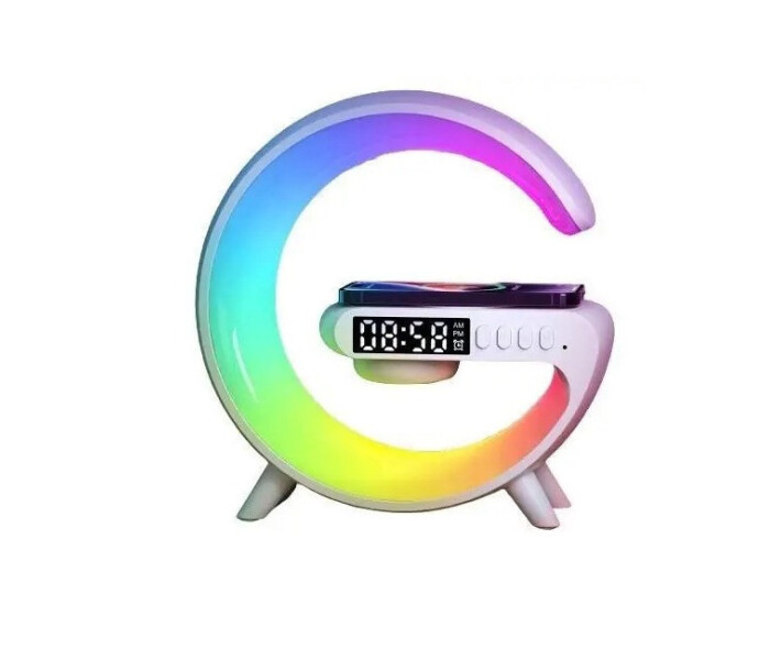 Фото - нічник Ночник RGB 3в1 + Bluetooth колонка та бездротова зарядка G63 Smart Small White (020682)