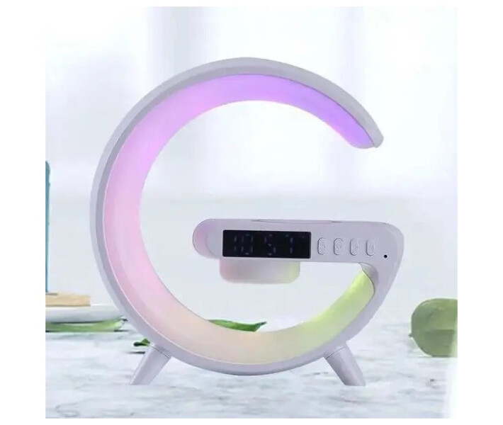 Фото - нічник Ночник RGB 3в1 + Bluetooth колонка та бездротова зарядка G63 Smart Small White (020682)