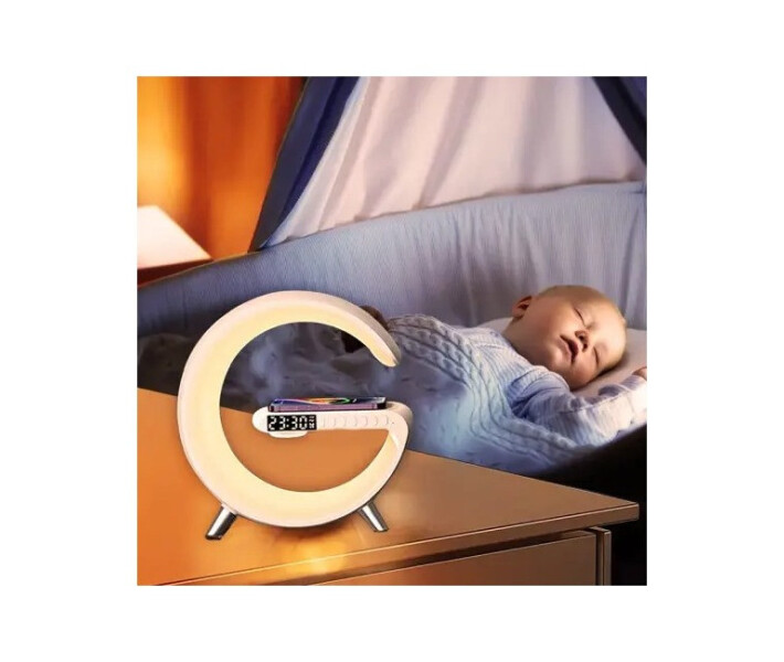 Фото - нічник Ночник RGB 3в1 + Bluetooth колонка та бездротова зарядка G63 Smart Small White (020682)
