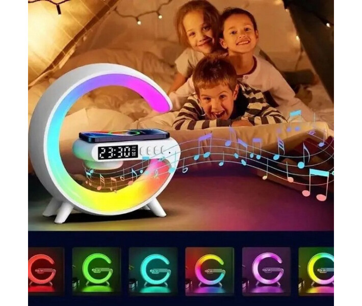 Фото - нічник Ночник RGB 3в1 + Bluetooth колонка та бездротова зарядка G63 Smart Small White (020682)
