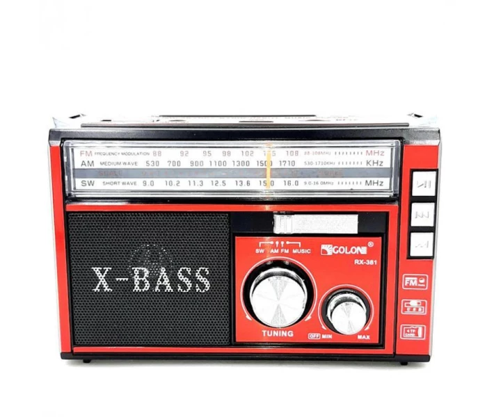 Фото - радіоприймач Радіоприймач портативний Golon RX-381 MP3 USB 3W червоний