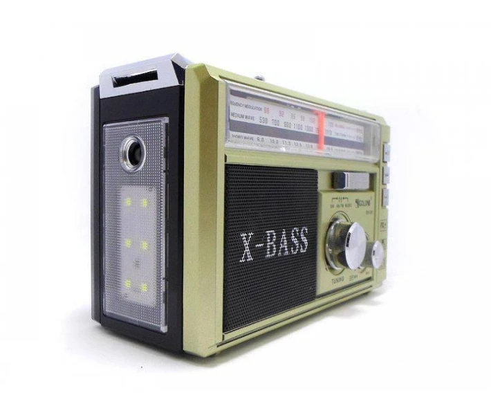 Фото - радіоприймач Радіоприймач портативний Golon RX-381 MP3 USB 3W золотистий