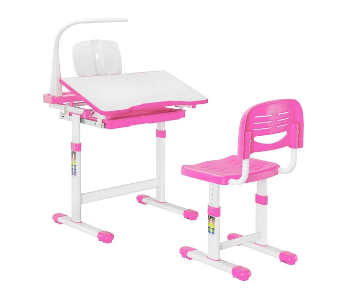 Фото - парту Дитяча парта зі стільцем FunDesk Bellissima 664х493х540-766 мм Pink