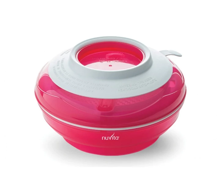 Фото - посуд для дітей Тарілка малюка Nuvita 4в1 6м + Рожева (NV1465Blue)