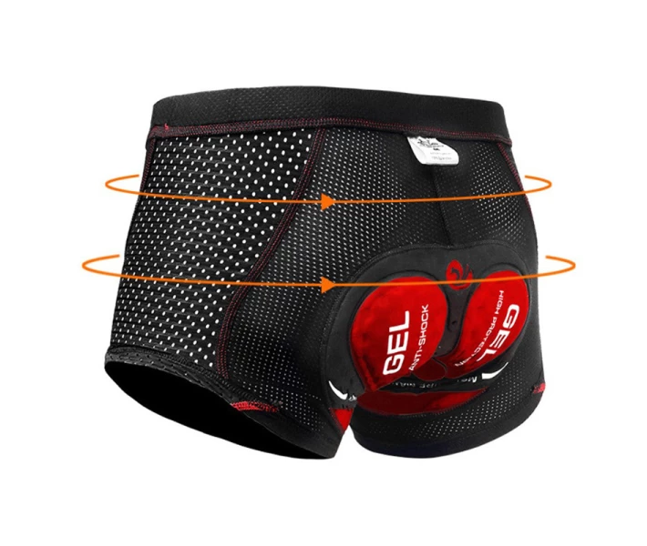 Фото - Велоодяг Труси велосипедні X-Тiger XM-DNK-168 велотруси з гелевим 5D памперсом Red S