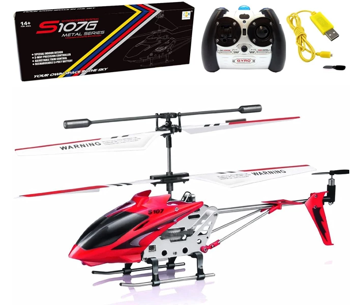 Фото - радіокеровану іграшку Вертоліт Syma S107G на інфрачервоному управлінні з гіроскопом (Червоний)