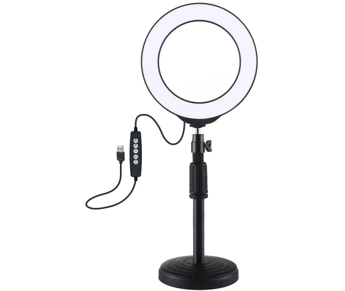 Фото - Кільцеве світло Кільцевій світло зі стійкою Puluz PKT3047B RGB Ring Light 16см (12W)