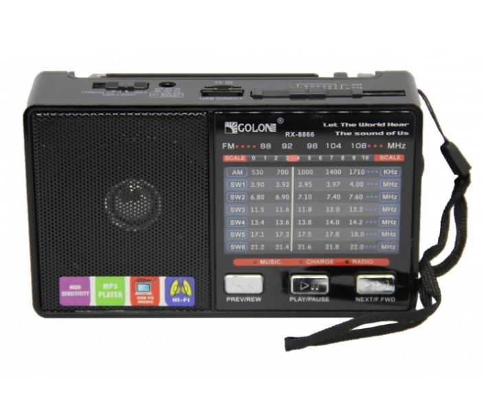Фото - радіоприймач Радіоприймач радіо Golon RX 8866 FM/Usb/Sd black