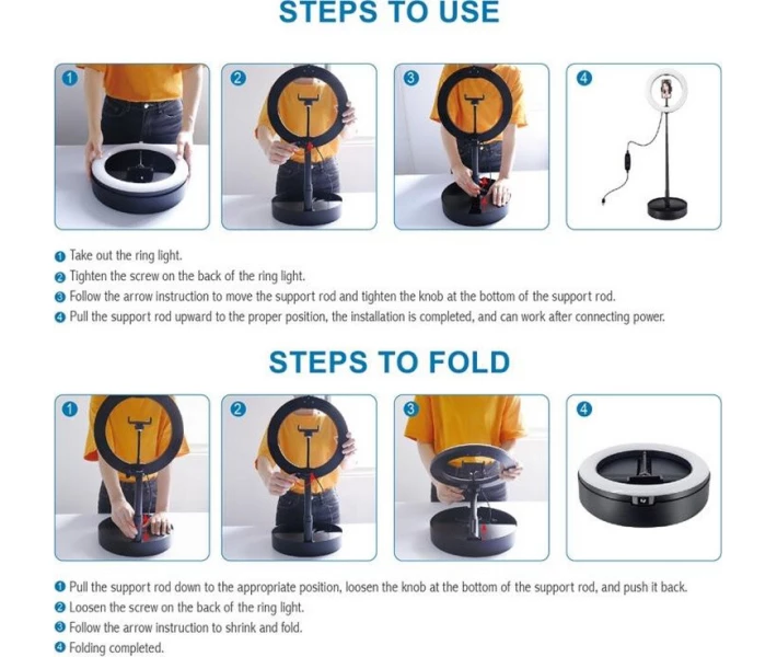 Фото - Кільцеве світло Кільцеве світло Puluz PU480B Ring Light 26см (20W) зі стійкою