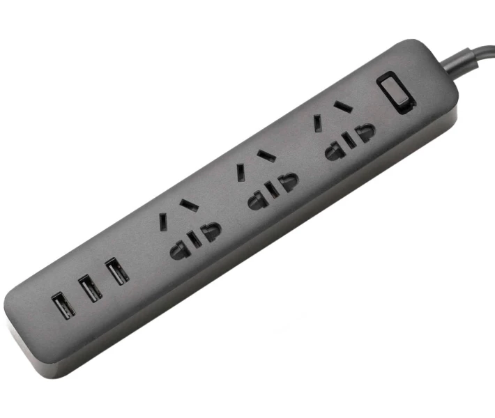 Фото - мережевий фільтр Мережевий фільтр Mi Power Strip 3 Sockets / 3 USB Ports Black