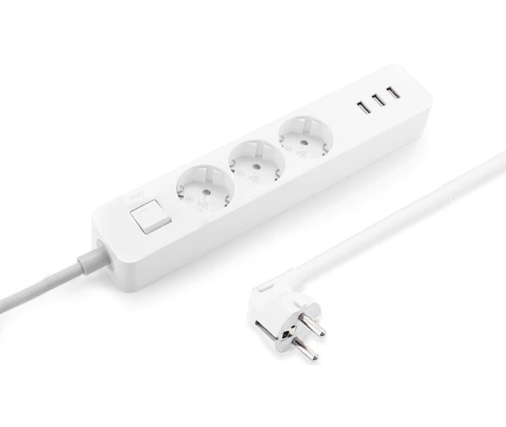 Фото - мережевий фільтр Мережевий фільтр Xiaomi Mi Power Strip 3 розетки + 3 USB White (NRB4030GL)