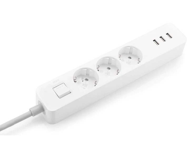 Фото - мережевий фільтр Мережевий фільтр Xiaomi Mi Power Strip 3 розетки + 3 USB White (NRB4030GL)