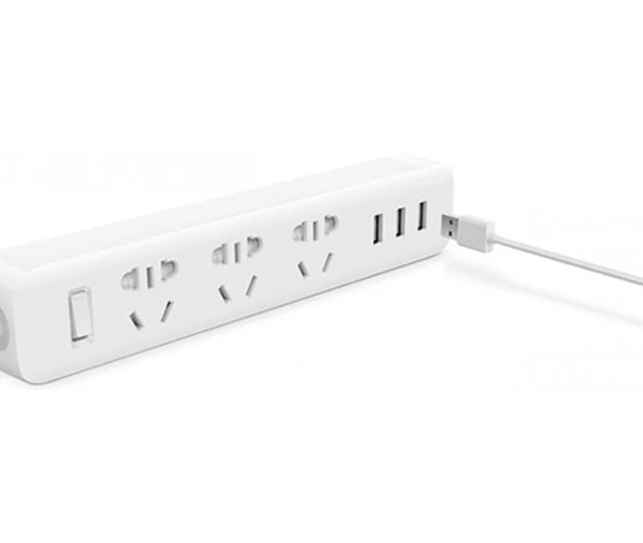 Фото - мережевий фільтр Мережевий фільтр Xiaomi Mi Power Strip 3 Sockets / 3 USB Ports White