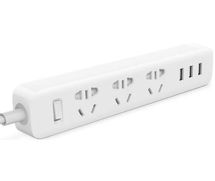 Фото - мережевий фільтр Мережевий фільтр Xiaomi Mi Power Strip 3 Sockets / 3 USB Ports White