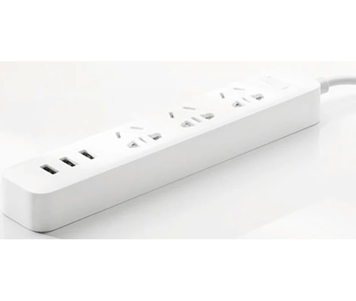 Фото - мережевий фільтр Мережевий фільтр Xiaomi Mi Power Strip 3 Sockets / 3 USB Ports White