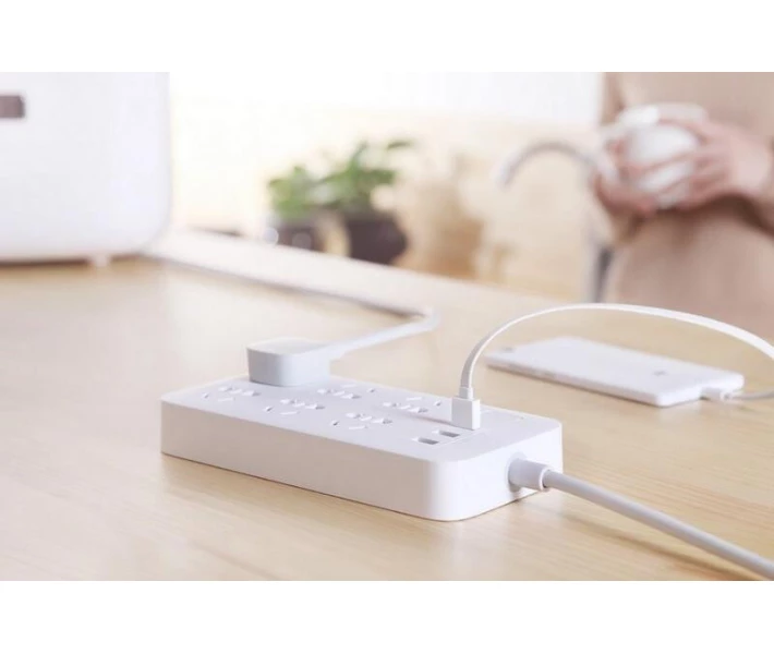 Фото - мережевий фільтр Мережевий фільтр Xiaomi Mi Power Strip with 6 plug + USB 3 White (NRB4009CN)
