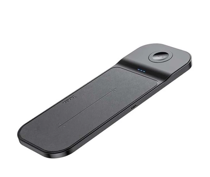 Фото - зарядний пристрій для телефону і планшета Зарядний бездротовий пристрій Hoco CQ5 (3 в 1) магнітний 22.5W для iPhone/Samsung/Xiaomi, для навушників, для годинників Чорний
