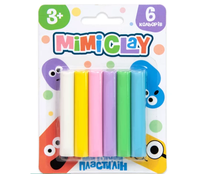Фото - дитячий набор для ліплення Набір для творчості Mimi clay 6 кольорів 30425 (Strateg)